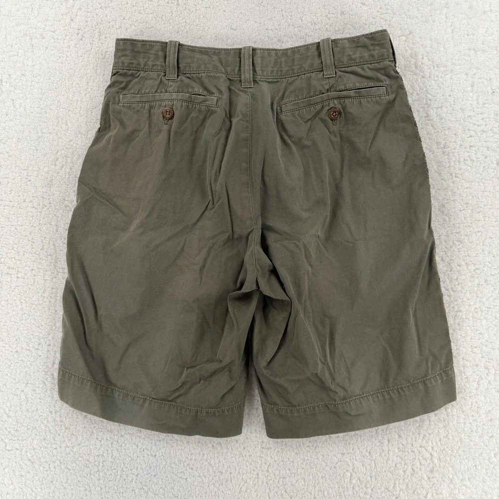 Banana Republic Shorts Mens 31 Green Chino Flat Front Cotton Casual Summer‎